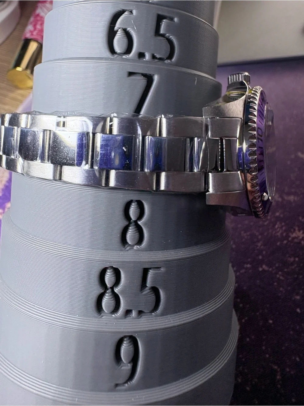 Invicta Women’s Purple Dial Stainless Steel Diver Watch 34mm NWT